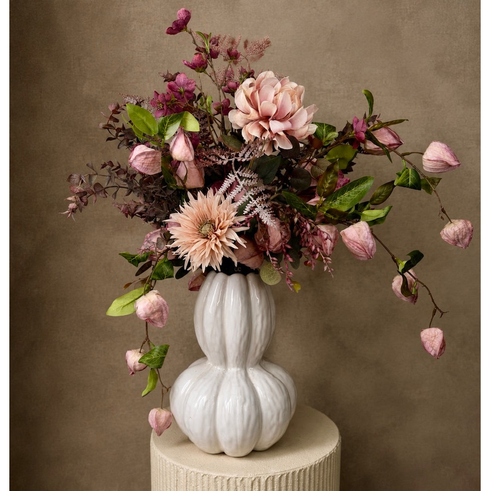 Barbara Gerbera Rosa m/Guld H63cm