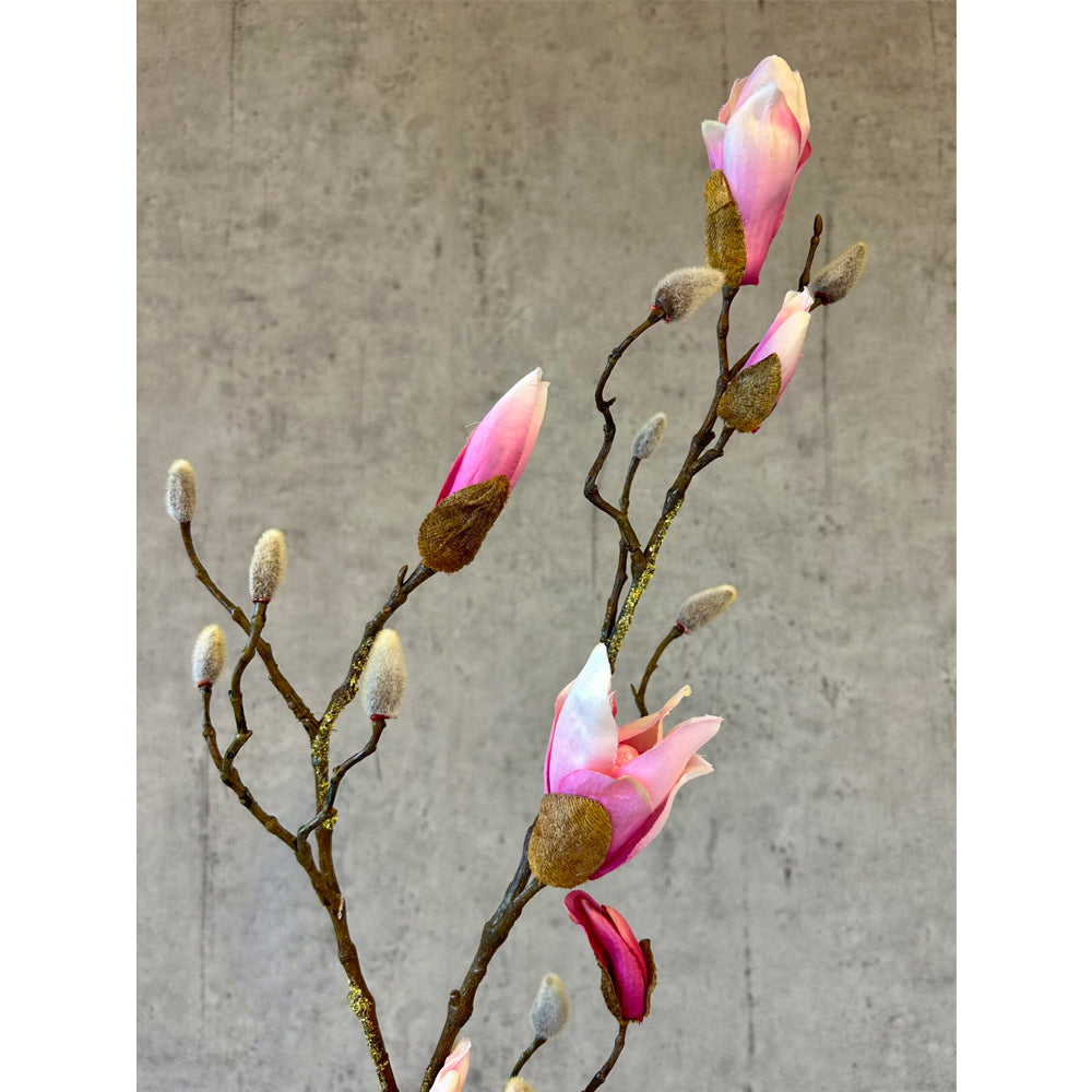 Barbara Kunstig Magnolia Gren Rosa H88cm