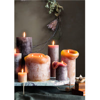 Cozy Living Rustikke bloklys Golden Orange Ø7cm