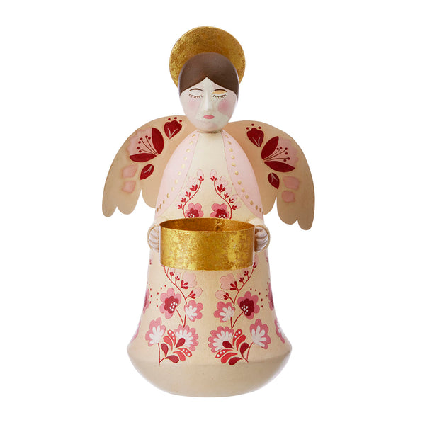 Bungalow Tea light holder Angel Marigold Ruby 18cm
