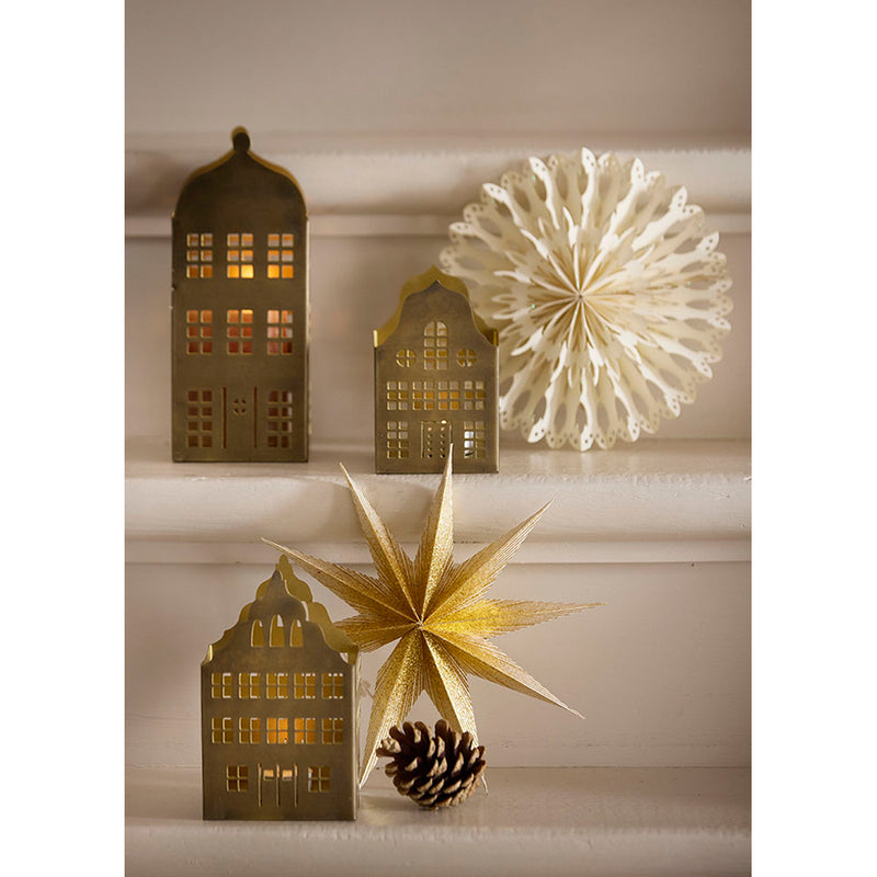 Bungalow Lysestage Brownstone H13cm Golden