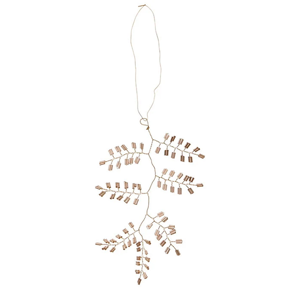 Bungalow Beaded Ornament Twig H14cm Mio Champagne
