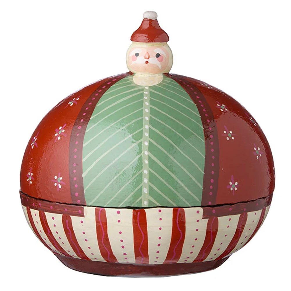 Bungalow Dekorationsboks Santa Ruby Ø12,5cm