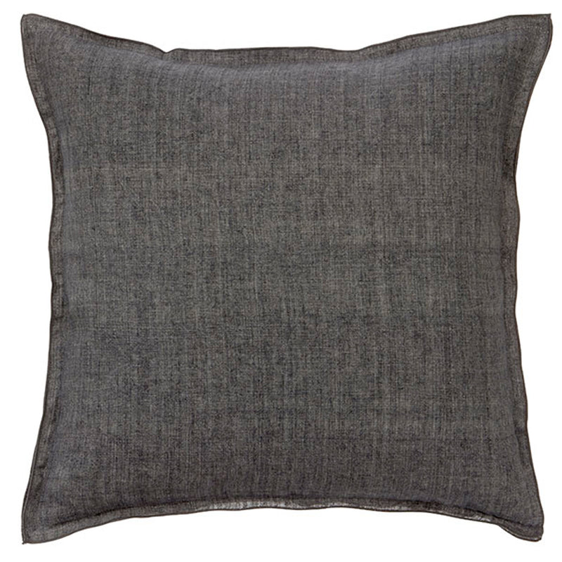 Bungalow Hør Pudebetræk Linen Charcoal 50x50cm
