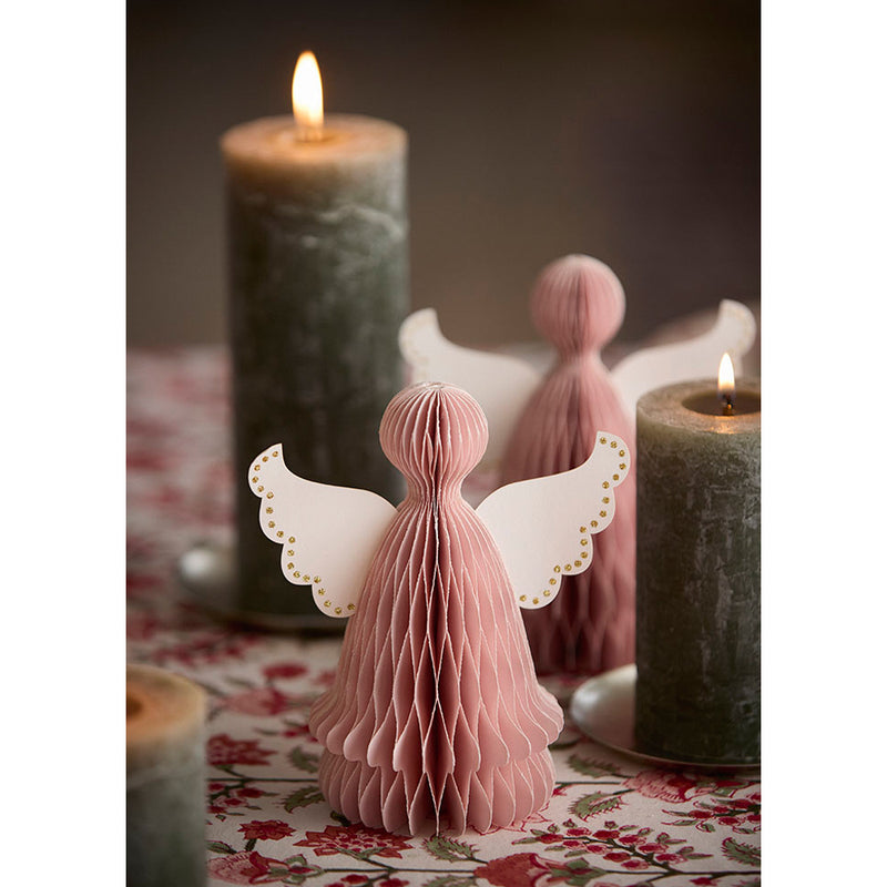Bungalow Honeycomb Angel 8,5cm Soft Rose 2 stk