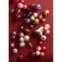 Bungalow Baubles Ø8cm Seraphim Scarlet 4stk