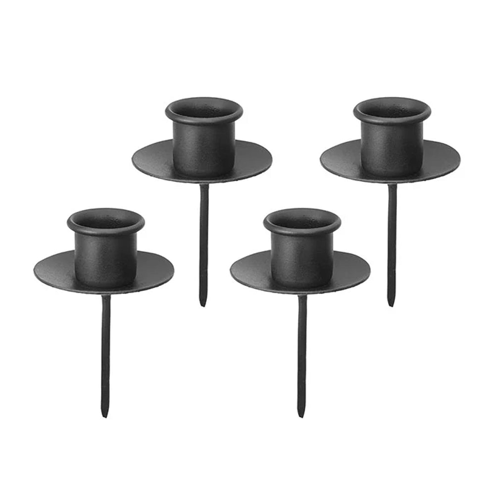 Bungalow Lysspyd 4stk Sort Ø22mm