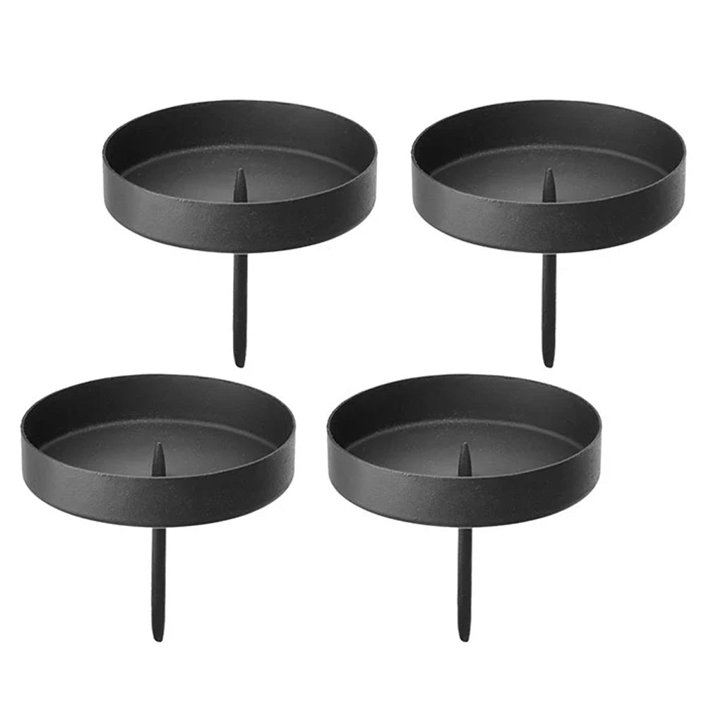 Bungalow Lysspyd 4stk Sort Ø72mm