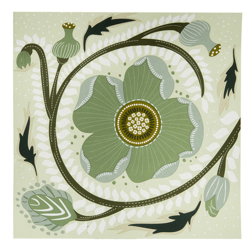 Bungalow Papirservietter Poppy Sage 20x20cm
