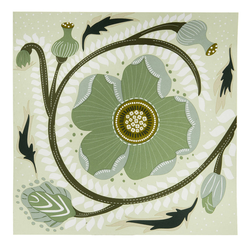 Bungalow Papirservietter Poppy Sage 20x20cm