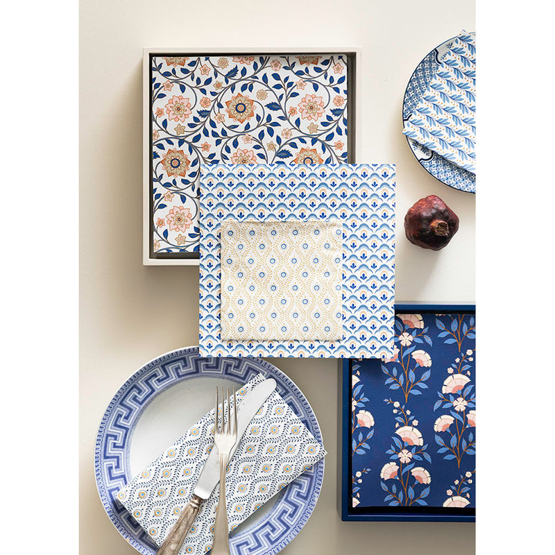 Bungalow Papirservietter Roja Royal Blue 20x20cm