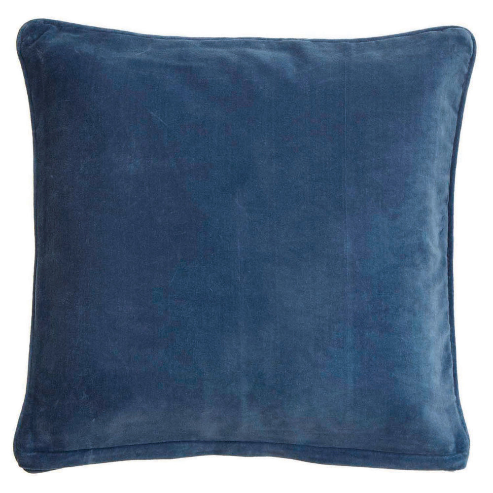 Bungalow Velour Pudebetræk China Blue 50x50cm
