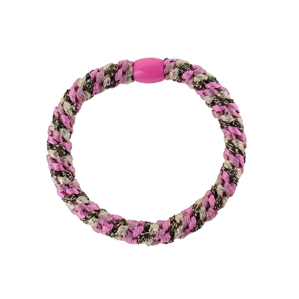By Stær Hårelastik Multi Pink Brun Sand Glitter One Size