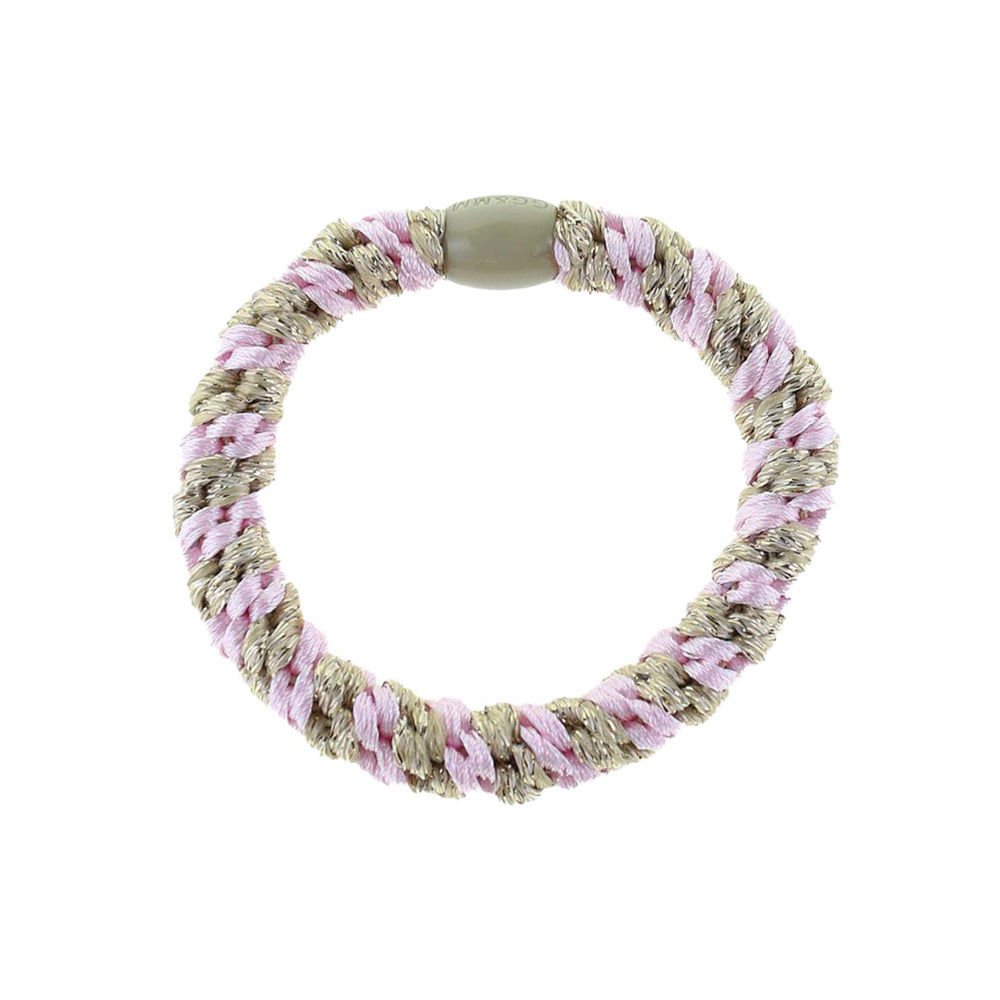 By Stær Hårelastik Multi Rosa Beige Glitter One Size