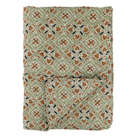 Chic Antique Aix Quilt med Batikmønster Verte & Terracotta L180xB130cm