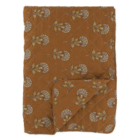 Chic Antique Aix Quilt med Blomstermønster Terracotta L180xB130cm