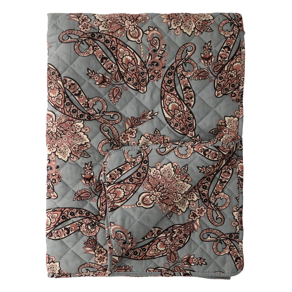 Chic Antique Aix Quilt med Paisleymønster Opal & Taupe L180xB130cm