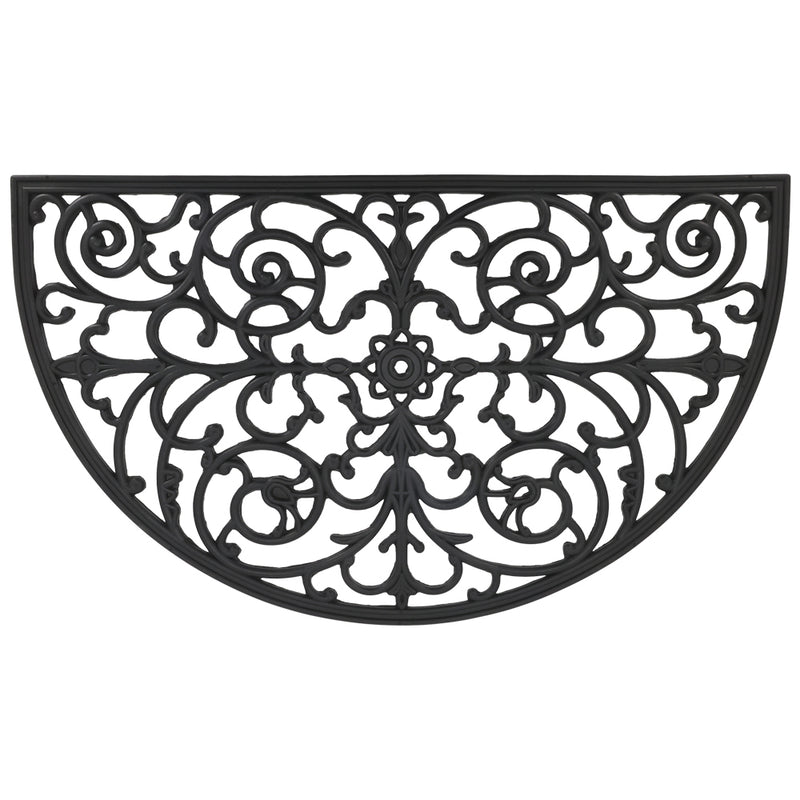 Chic Antique Dørmåtte Gummi Filigran Halvmåne L75xB45cm
