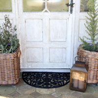 Chic Antique Dørmåtte Gummi Filigran Halvmåne L75xB45cm