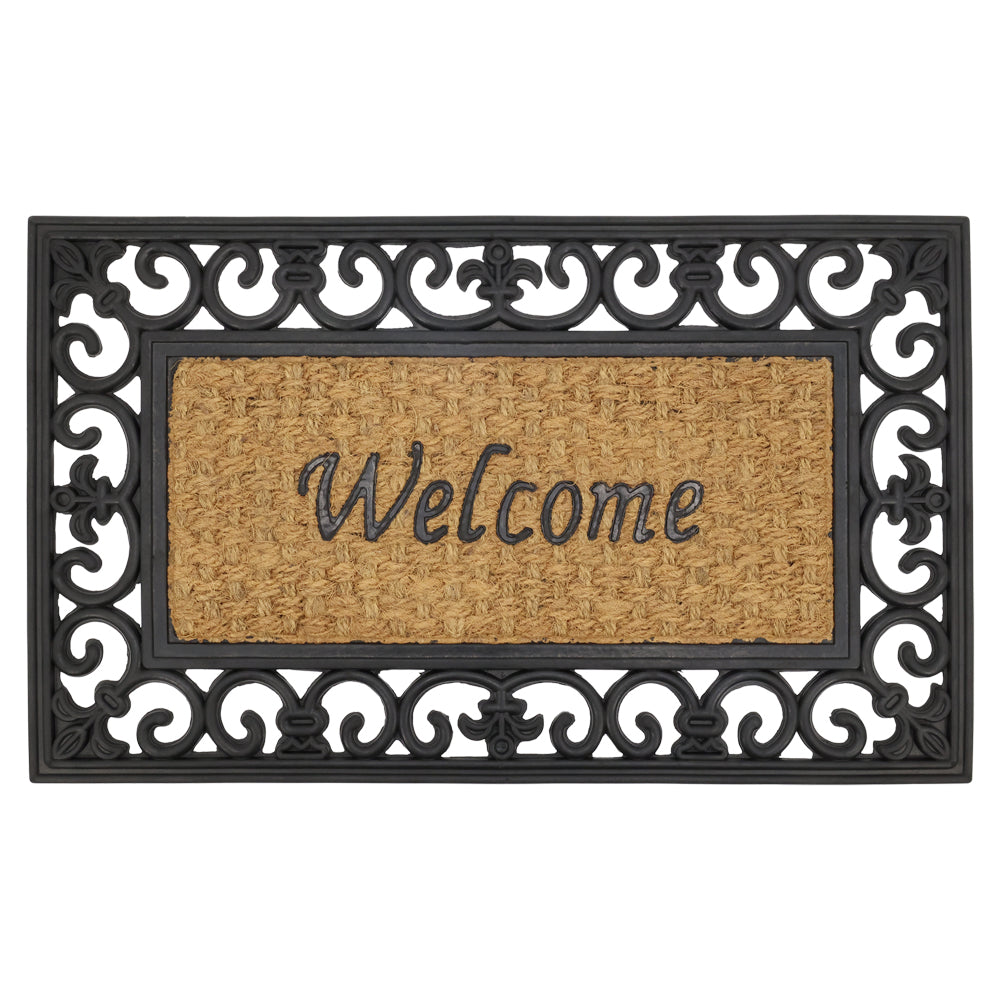 Chic Antique Dørmåtte Welcome Gummi Filigran Natur L75xB45cm