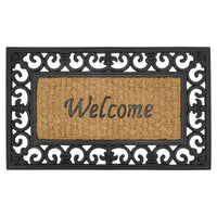 Chic Antique Dørmåtte Welcome Gummi Filigran Natur L75xB45cm
