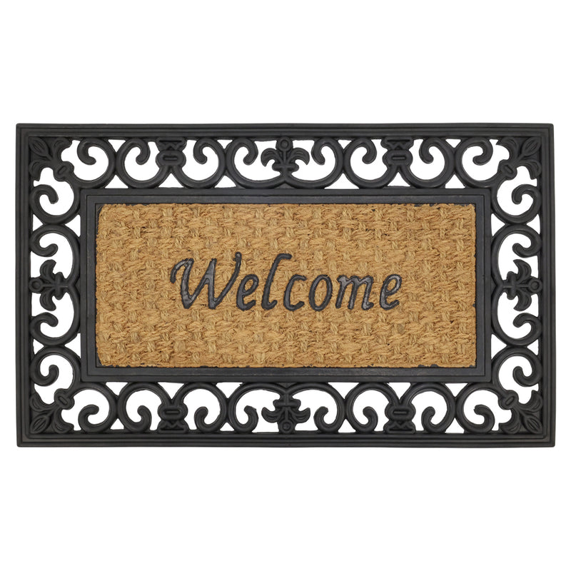 Chic Antique Dørmåtte Welcome Gummi Filigran Natur L75xB45cm