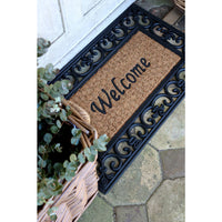Chic Antique Dørmåtte Welcome Gummi Filigran Natur L75xB45cm