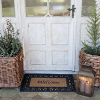 Chic Antique Dørmåtte Welcome Gummi Filigran Natur L75xB45cm