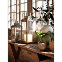 Chic Antique Lanterne m. Riller Antique Guld