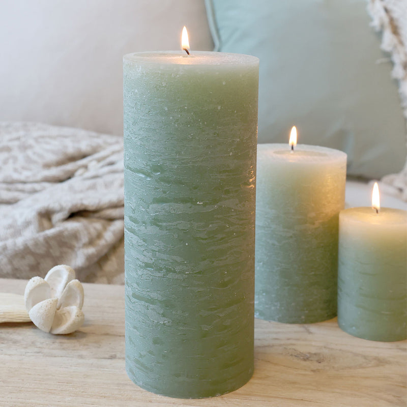 Chic Antique Macon Bloklys Rustik H25/Ø10cm Verte