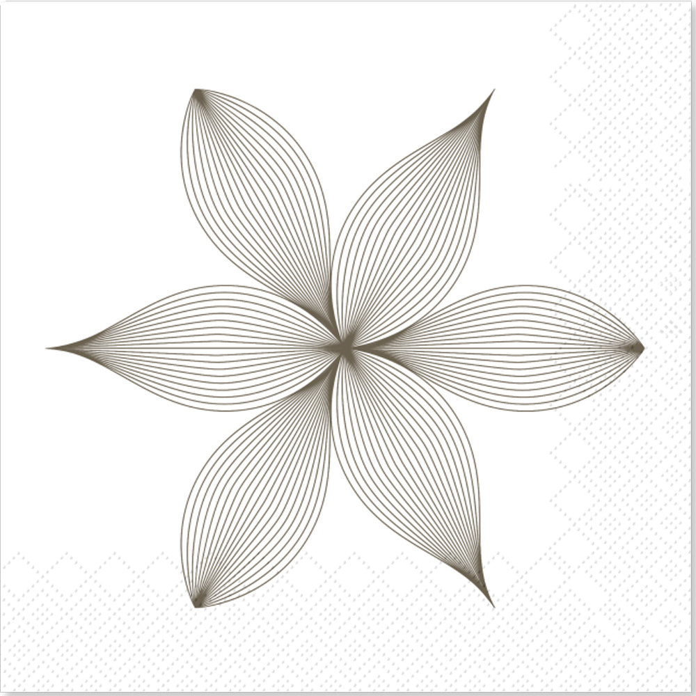 Chic Antique Papirservietter Med Blomst Mocca 16x16cm