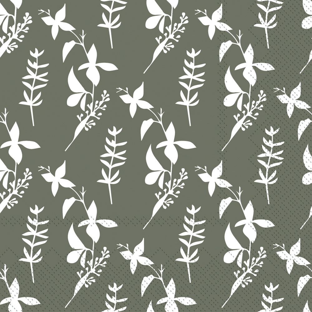 Chic Antique Papirservietter Med Blomster Mos 16x16cm