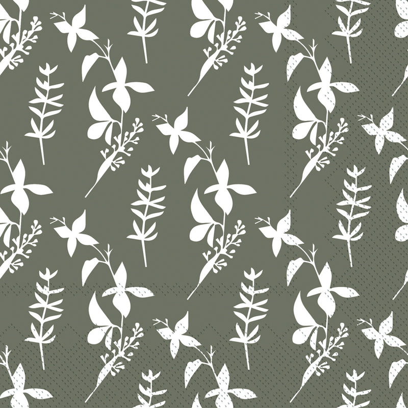 Chic Antique Papirservietter Med Blomster Mos 16x16cm