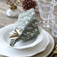 Chic Antique Papirservietter Med Blomster Mos 16x16cm