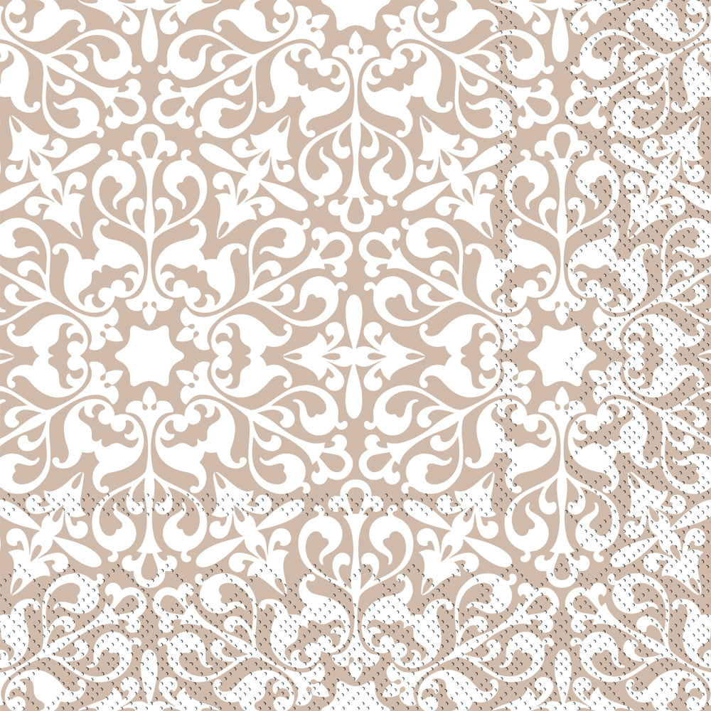 Chic Antique Papirservietter Med Mønster Hør 16x16cm