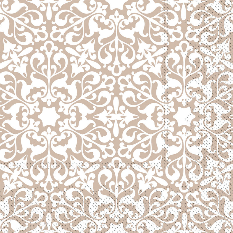 Chic Antique Papirservietter Med Mønster Hør 16x16cm