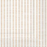 Chic Antique Papirservietter Med Striber Hør 16x16cm