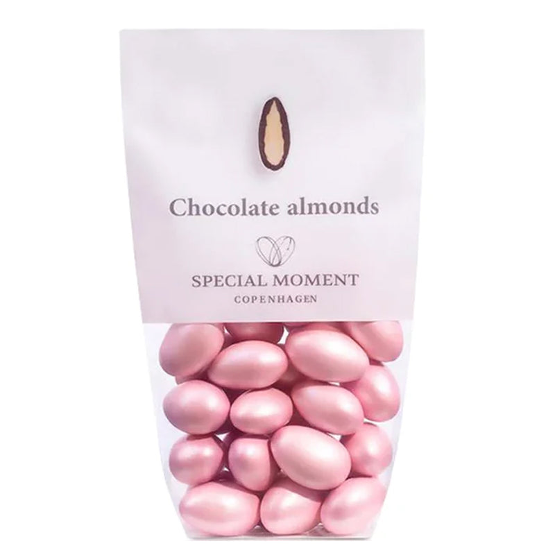 SPECIAL MOMENT Chokolademandler - Hvid chokolade (kirsebærsmag), Pink perlemor.