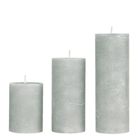 Cozy Living Rustikke bloklys Pearl Grey Ø7cm