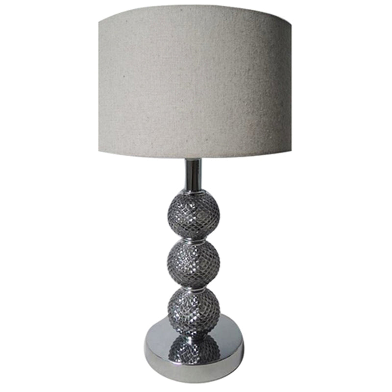 EJA Lampe med Skårne Kugler & Cylinderskærm 45x25cm