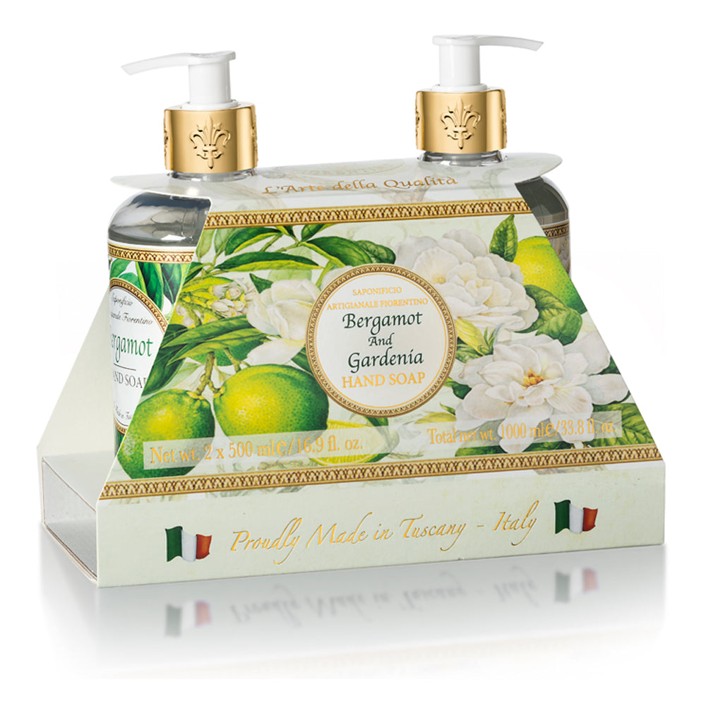 Fiorentino Flydende Håndsæbe Bergamotte & Gardenia Sæt 2 Stk 500ml
