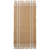 Ib Laursen Gulvløber Creme og Beige med Sorte Striber