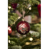 Ib Laursen Julekugle med Papegøjemotiv og Glitter