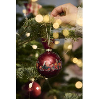 Ib Laursen Julekugle med Papegøjemotiv og Glitter