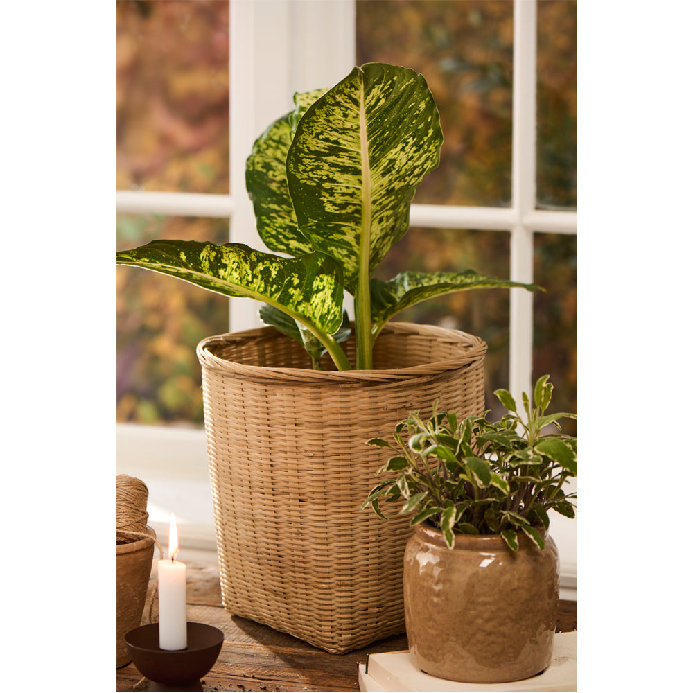Ib Laursen Kurv Firkantet Bund, Rund Top H25,5x26cm