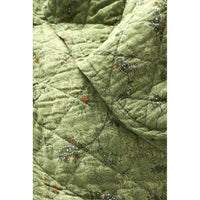 Ib Laursen Quilt med Blomsterranker Grøn 130x180cm