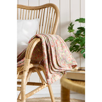 Ib Laursen Quilt Orange med Paisley mønster 130x180cm