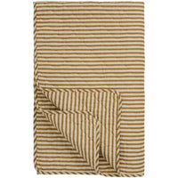 Ib Laursen Quilt Sand m/ Ochre Green Striber 130x180cm