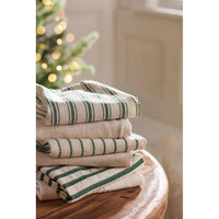 Ib Laursen Viskestykke Orla Natur med Mørkegrønne Striber