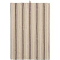 Ib Laursen Viskestykke Sabrina m/Brune & Grønne Striber 50x70cm